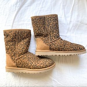 NEW Ugg Leopard Print Classic Short Boots
